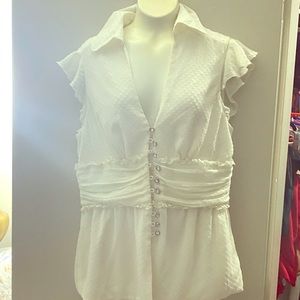 Ivory button up blouse